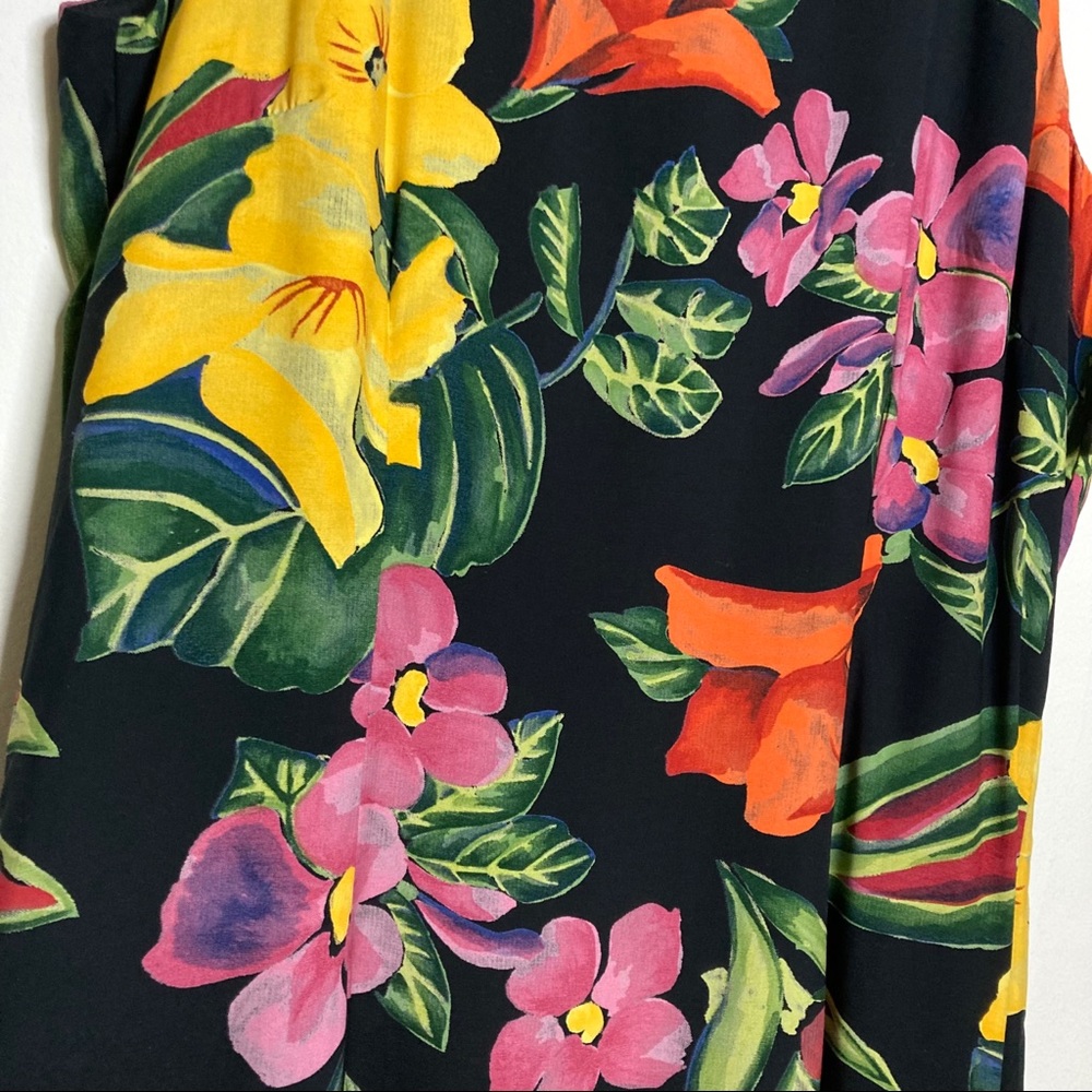 Hawaiian Floral Tropical Watercolor Dress NWT - Picture 3 of 6